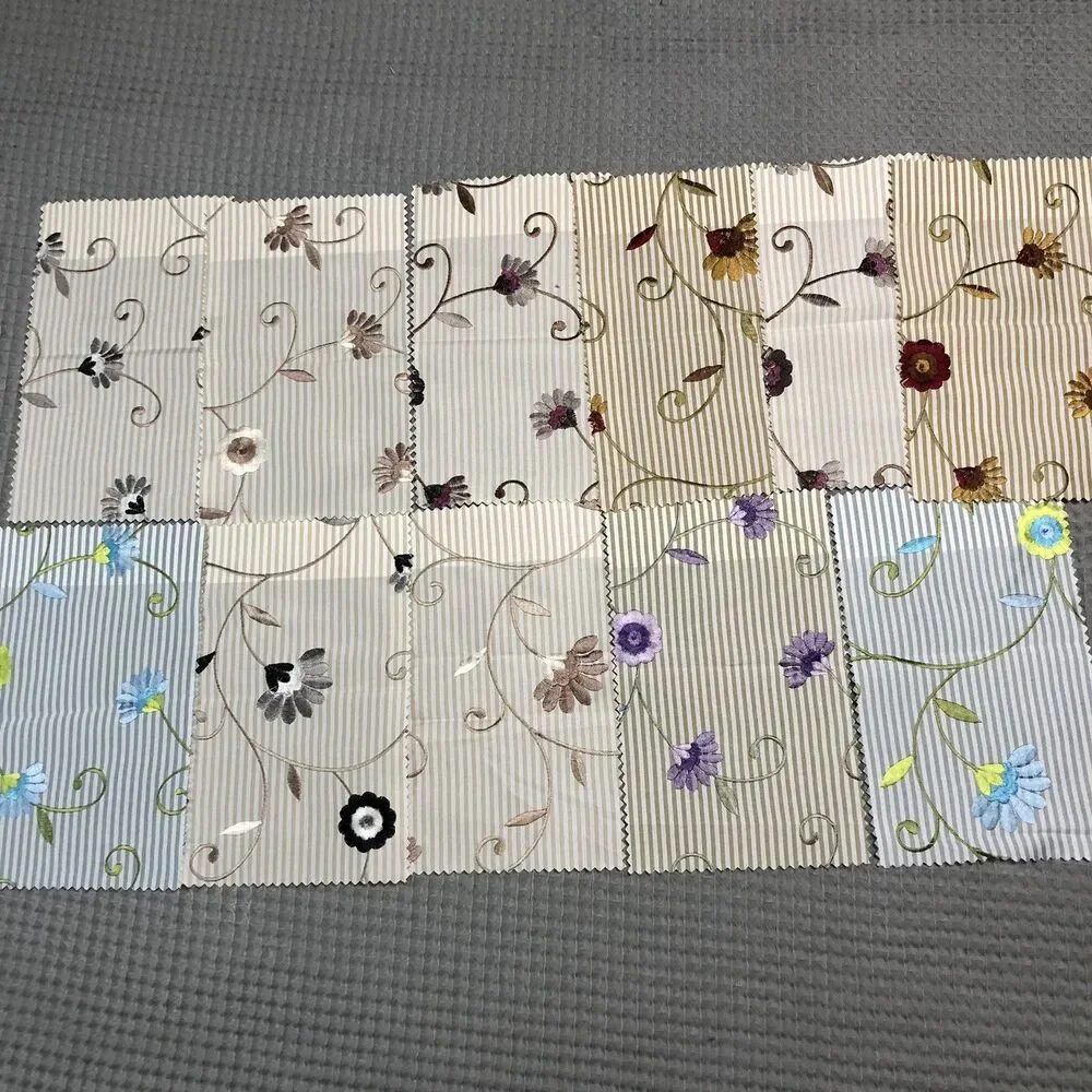 Vervain Fabric Swatches 14pc Viscose Poly Damask Striped Floral Designer Craft